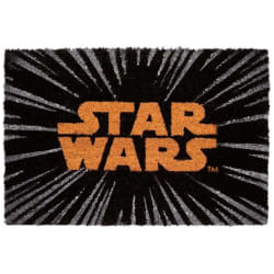 Star Wars Paillasson Décoratif Motif de la Saga Galactique 40x60cm Antidérapant Noir / Orange