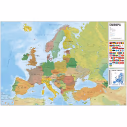 Il mesure 61 x 91,5 cm et est imprimé sur du papier brillant de haute qualité de 150 g/m². Il est expédié roulé.