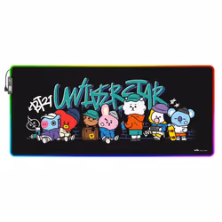 Grupo Erik MGGEL002, Multicolore, Image, Alimenté par port USB, Rouge/Vert/Bleu, Base antidérapante, Tapis de souris de jeu