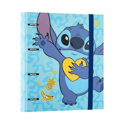 Classeur A4 - Disney - Stitch Tropical - 4 anneaux - Élastique - 32x275 cm
