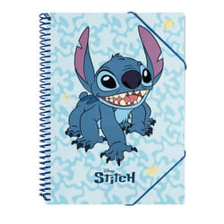 Disney Stitch - Classeur A4 avec élastique + 30 pochettes transparentes