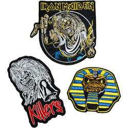 Meaco - Iron Maiden Heat Sticker Clothing Patches - set de 3 Stickers pour vêtements - Accessoire sac à dos militaire, sac à dos crossfit, costume de