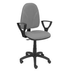 Chaise de bureau ergonomique Algarra - PIQUERAS Y CRESPO - Tissu BALI gris clair - Bras fixes - Hauteur réglable