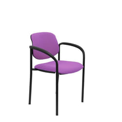 La Chaise Fixe Villalgordo Bali Lilas Châssis Noir Avec Bras