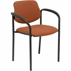PIQUERAS Y CRESPO Chaise de confiance à 4 pieds avec accoudoirs et structure noire Chaise de bureau au design élégant, sa str ...