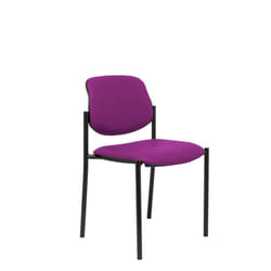 Chaise confidentielle - PIQUERAS Y CRESPO - Modèle Villalgordo - Similpiel violet - Pieds noirs - 1 place