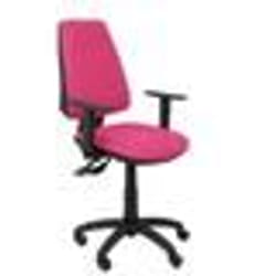 Siège de bureau ergonomique avec mécanisme synchro et hauteur réglable - Assise et dossier rembourrés en cuir rose similaire (ARMS