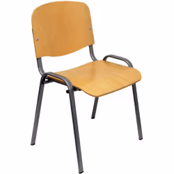 PIQUERAS Y CRESPO Chaise ergonomique, empilable, polyvalente, de couleur grise Chaise de confiance polyvalente, s'adapte aux ...