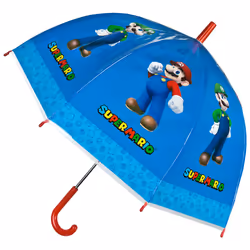Parapluie enfant - Nintendo - Super Mario Bros - Bleu - Manuel - Fibre de verre