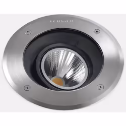 Leds-C4 Gea - Acier inoxydable au sol encastré extérieur à LED 1595lm 3000K IP67 poli | Finition: noir, poli | Matériau: acie ...
