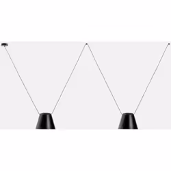 Leds-C4 Attic - Suspension décorative au plafond noir mat 2x E27 / 75cm x 200cm | Finition: noir mat | Matériau: aluminium |  ...