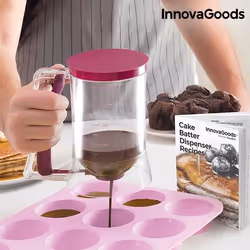 InnovaGoods Carafe Distributrice de Pâte à Pâtisserie avec Livre de Recettes
