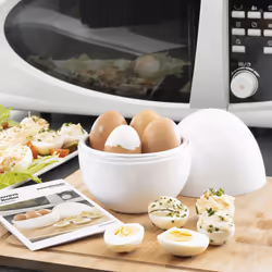 Nous vous présentons le nouveau cuiseur à oeufs pour micro-ondes avec livre de recettes Boilegg InnovaGoods Kitchen Foodies ! ...