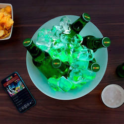 InnovaGoods Bac à glaçons LED avec haut-parleur rechergeable Sonice