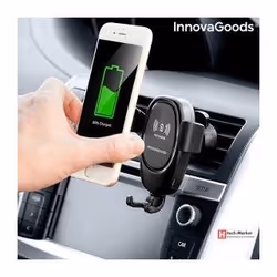 InnovaGoods Support pour téléphone portable avec chargeur de voiture sans fil Wolder