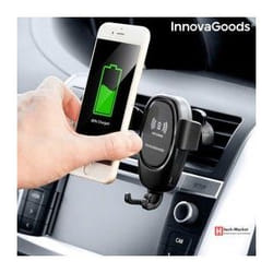 InnovaGoods Support pour téléphone portable avec chargeur de voiture sans fil Wolder