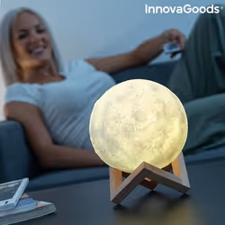 InnovaGoods 8435527816599 lampe de table 1,5 W LED Blanc, Bois