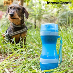 InnovaGoods Bouteille avec Distributeur d'Eau et d'Aliments pour Animaux 2 en 1 Pettap