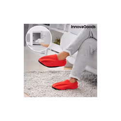 InnovaGoods Chaussons Chauffants Micro-ondes Rouge