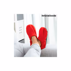 InnovaGoods Chaussons Chauffants Micro-ondes Rouge - Vue supplémentaire 7