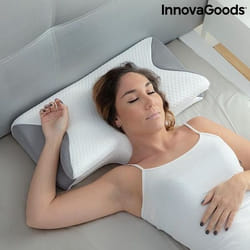 Oreiller Ergonomique - INNOVAGOODS - Viscoélastique - Soutien Cervical - Housse Lavable - 62x36x14 cm