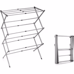 InnovaGoods Séchoir à Linge Métallique Pliable et Extensible avec 3 Hauteurs Cloxy 11 Barres