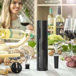 InnovaGoods Tire-bouchon Électrique avec Accessoires pour le Vin Corking