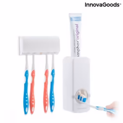 InnovaGoods Distributeur de Dentifrice avec Porte Brosse à Dents Diseeth