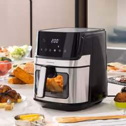 InnovaGoods Friteuse à Air Fryinn View 6500 Noir 1700 W 6,5 L Acier inoxydable