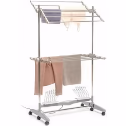 InnovaGoods Étendoir à linge électrique pliable avec flux d'air naturel Dryllon 24 W 12 Barres