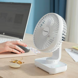InnovaGoods Ventilateur de Bureau Rechargeable Fanrec Ø5,4'' 3600 mAh / 13,3 W
