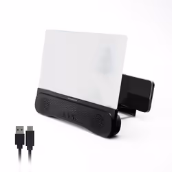 InnovaGoods Amplificateur d’Écran pour Téléphone Portable avec Haut-parleur Rechargeable Screenier
