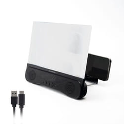 InnovaGoods Amplificateur d’Écran pour Téléphone Portable avec Haut-parleur Rechargeable Screenier