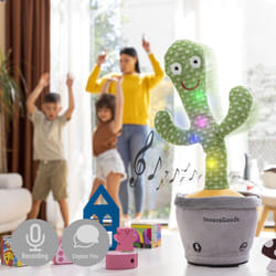 Innovagoods - Cactus Dansant et Parlant Rechargeable avec Musique et led Multicolore Cacxi