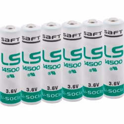 Pack de 6 Piles Saft LS 14500 36 V Lithium Blanc