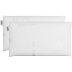 Nalui - Oreiller viscoélastique blanc Agatha avec double housse (fermeté moyenne)