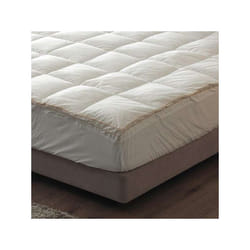 Sur-matelas 85x195cm Nalui Vivo Oro Fibre creuse en silicone 600gr et ajustable avec jupe élastique blanc