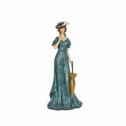 Figurine en résine élégante de dame Matériel: Résine Couleur: bleu/naturel Assemblage requis : 0 16x14x40 cm