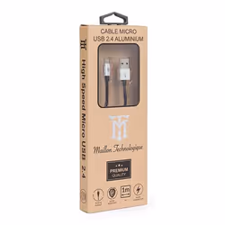 Maillon Technologique Premium MTPMUS241 câble USB 1 m USB 2.0 USB A Micro-USB B Argent