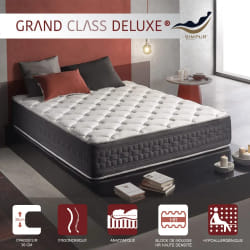 Matelas 150x200 Grand Class, mousse multizone 30 cm, 7 zones, tissu stretch, hypoallergénique, auto-régulation de température