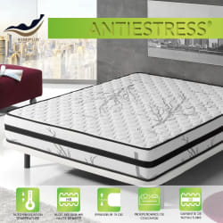Matelas 135x190 mousse therapy carbone anti stress mousse h.r. épaisseur 19 cm - tissu 3d système airfresh