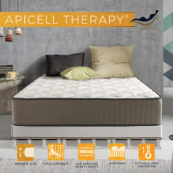 Matelas 160x190 cm Natur Plus, mousse multizone, 30 cm, tissu stretch, 7 zones de confort, morphologique et excellente aération