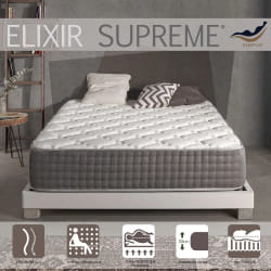 Matelas 200x200 Elixir Supreme, mousse multizone Pure-Confort + Rest Foam, 30 cm, ferme, antistatique, excellente indépendance