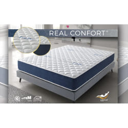 Matelas 135x200 real confort mousse à confort multizone visco soft épaisseur 25 cm - double face été-hiver