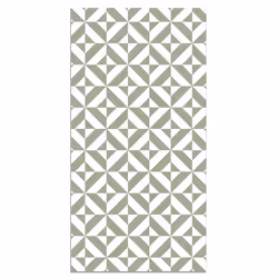 Tapis Vinyle - Panorama - Géométrie Verte - 60x200 cm - Résistant - Intérieur/Extérieur