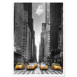 Poster Panorama Taxi New York 50x70 cm - Imprimée sur Poster avec Passepartout - Poster Ville