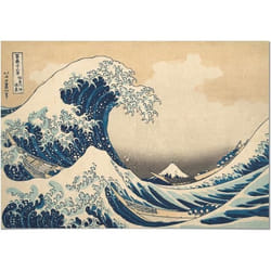 Poster Panorama Hokusai La Grande Vague de Kanagawa 50x35 cm - Imprimée sur Poster - Poster Moderne Maison