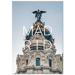 Poster Panorama Coucher du Ville de Madrid 50x70 cm - Imprimée sur Poster - Poster Ville