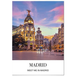 Poster Panorama Coucher du Phrase Ville de Madrid 50x70 cm - Imprimée sur Poster - Poster Ville