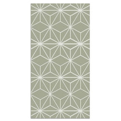 Tapis Vinyle Panorama Lignes dÉtoiles Vertes 100x140 cm - Tapis pour Cuisine Bureau et Salon en PVC